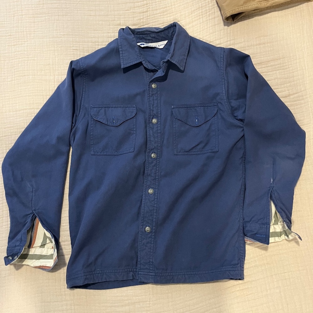 American Rhino Blue Cotton Shirt / Overshirt Small
